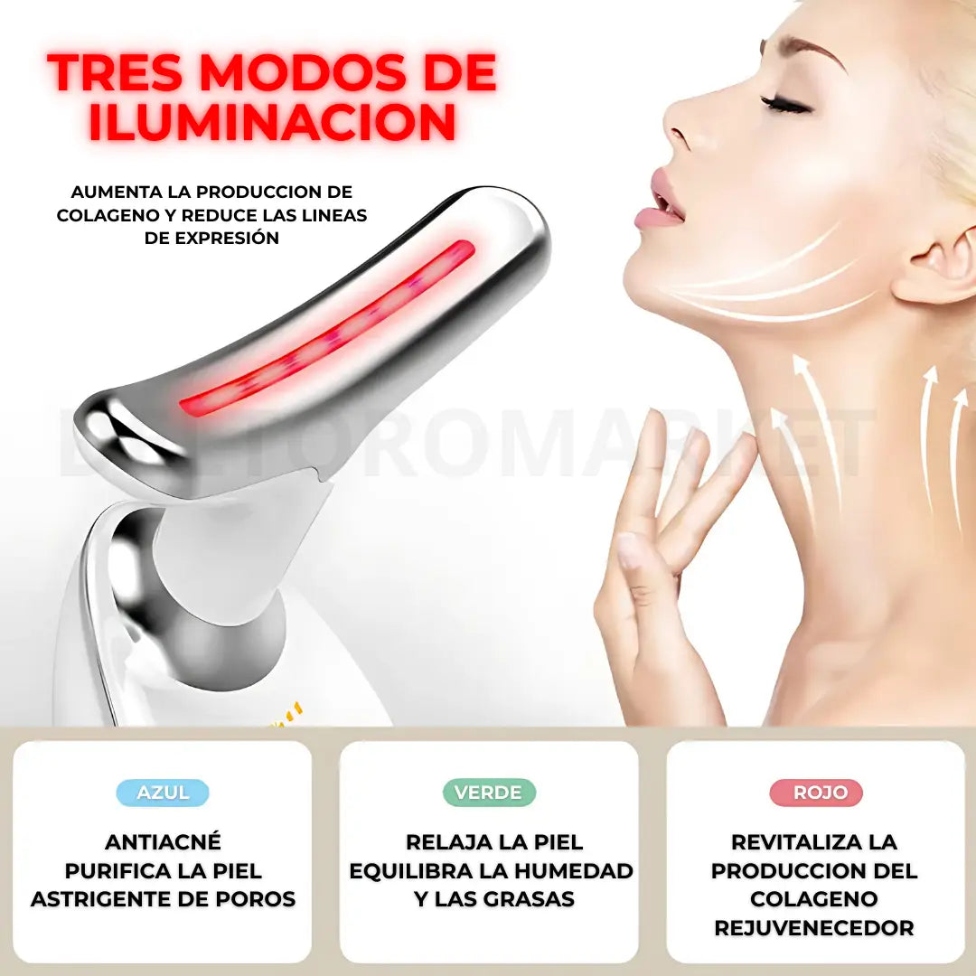 Masajeador 3 en 1: Rejuvenece tu piel en minutos, desde casa! 🏵️