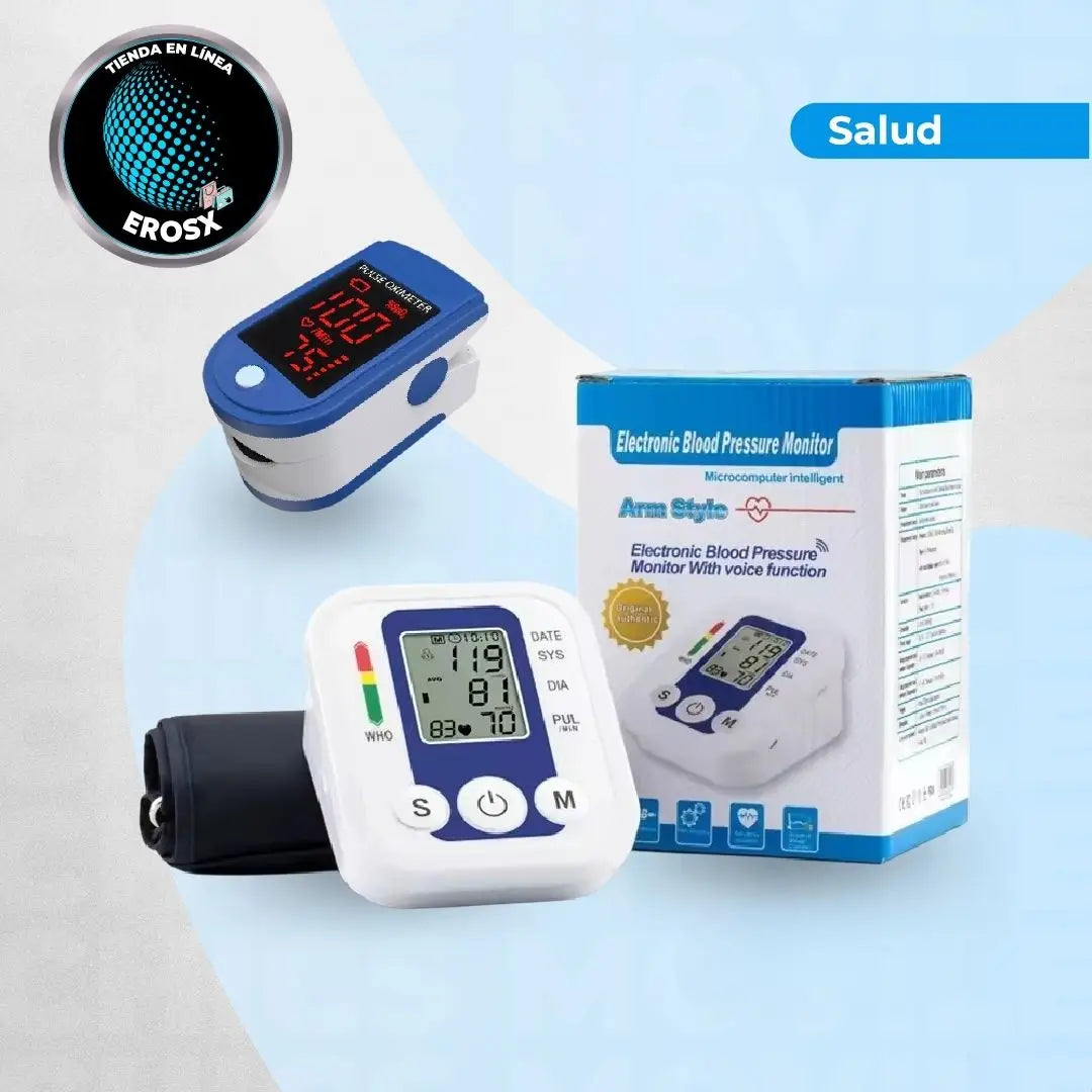 Controla tu Presión en Casa: Tensiómetro + Oxímetro 2 en 1! 🎁