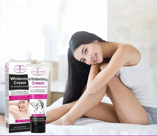 Crema aclarante de piel: Adiós manchas oscuras😏.