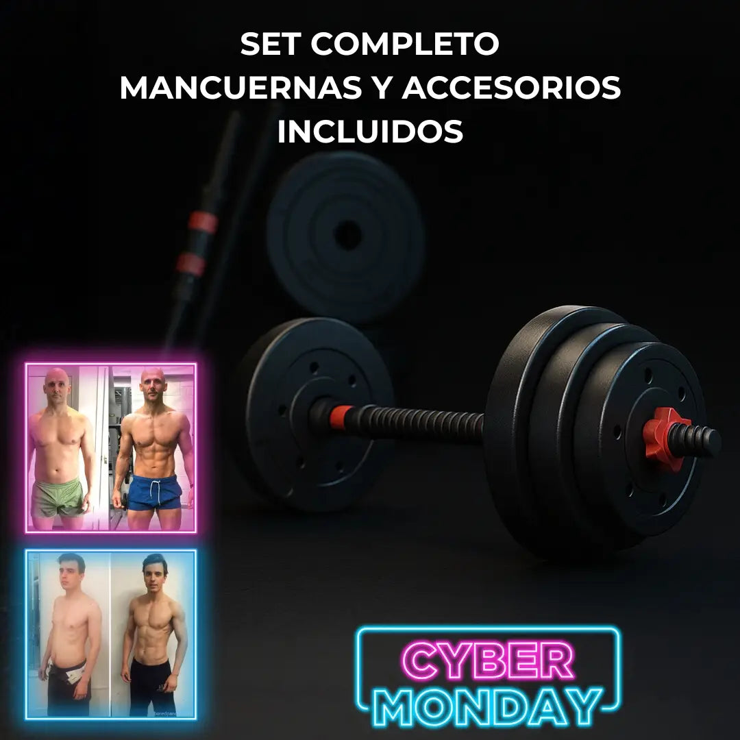 Set Mancuernas & Barra Armable 20kg 💪